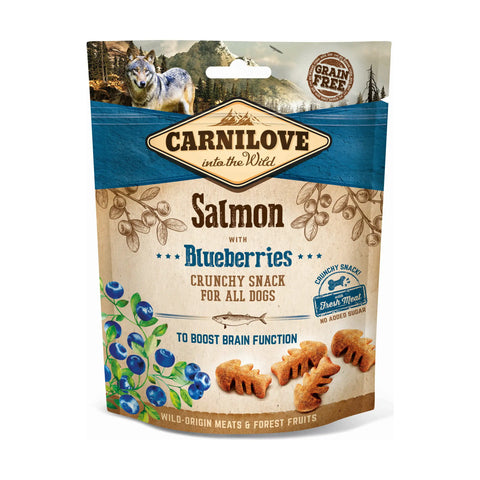 Carnilove Hund Crunchy Snack – Lachs mit Blaubeeren 200g