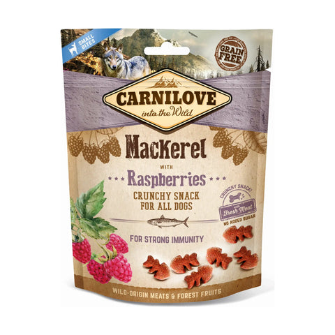 Carnilove Hund Crunchy Snack – Makrele mit Himbeeren 200g