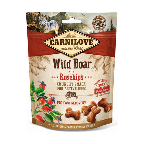 Carnilove Hund Crunchy Snack – Wildschwein mit Hagebutten 200g