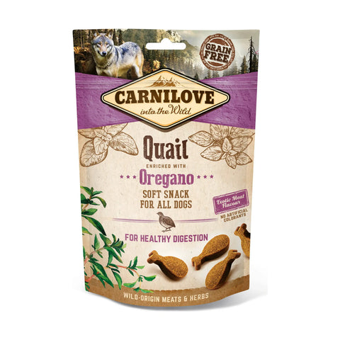 Carnilove Hund Soft Snack – Wachtel mit Oregano 200g