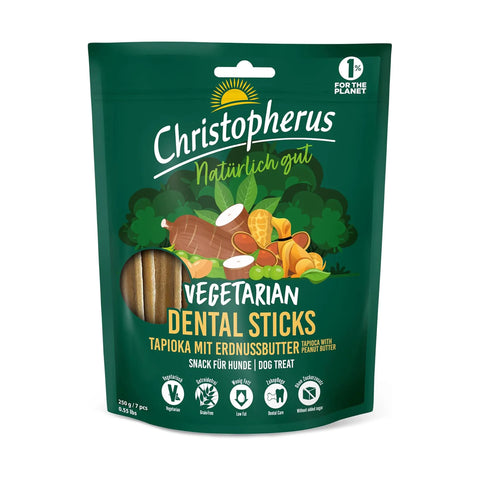 Christopherus Vegetarian Dental Sticks - Tapioka mit Erdnussbutter 250g