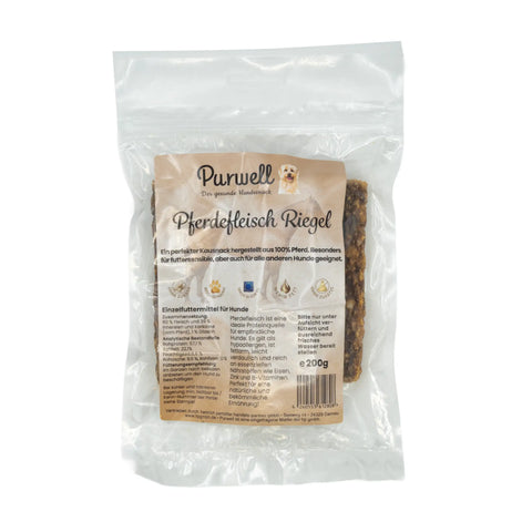 Purwell Pferdefleisch Riegel für Hunde 200g