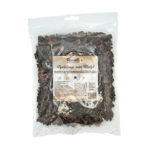 Purwell Pferdelunge Mini-Würfel für Hunde