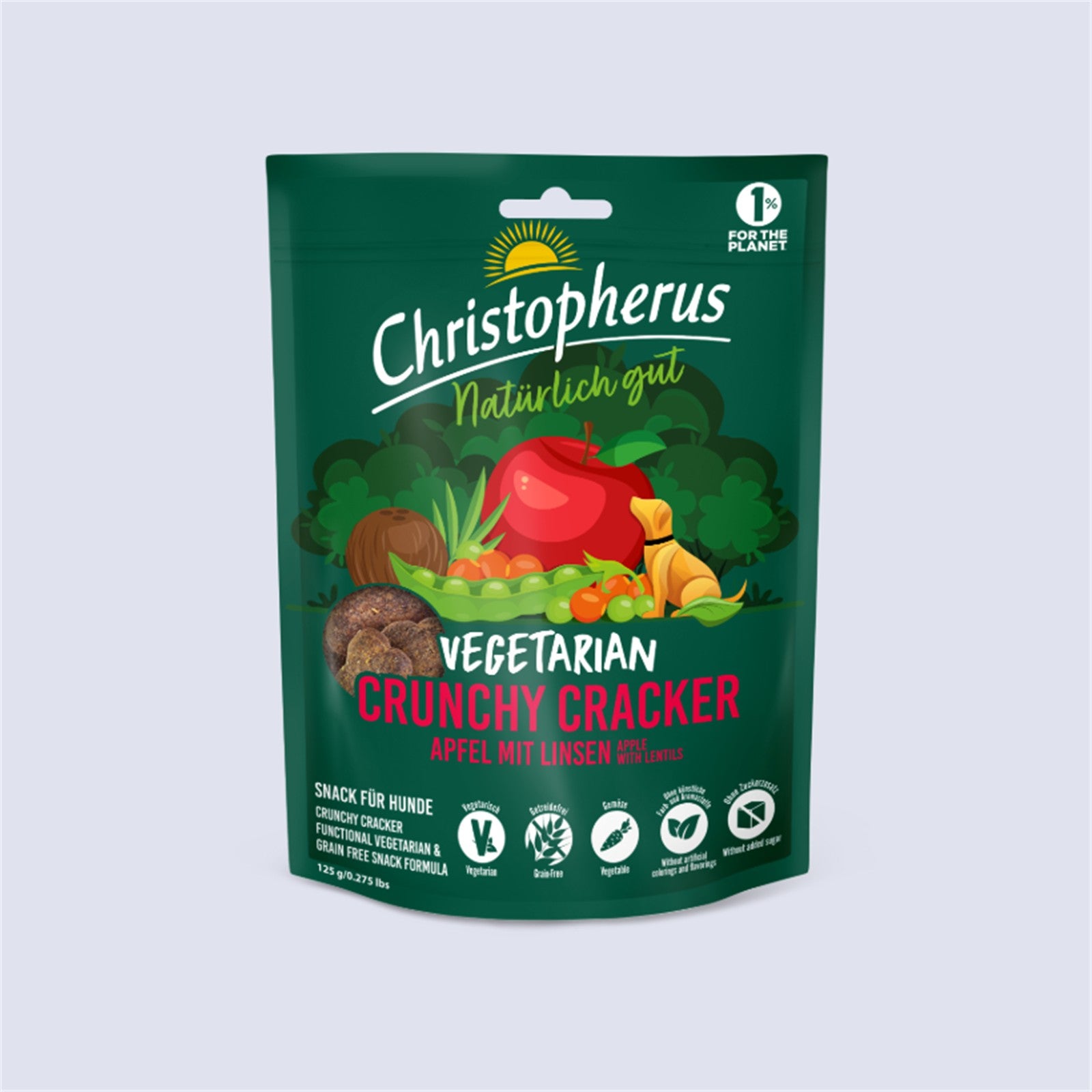 Christopherus Vegetarian - Crunchy Snack - Apple with Lentils 125g