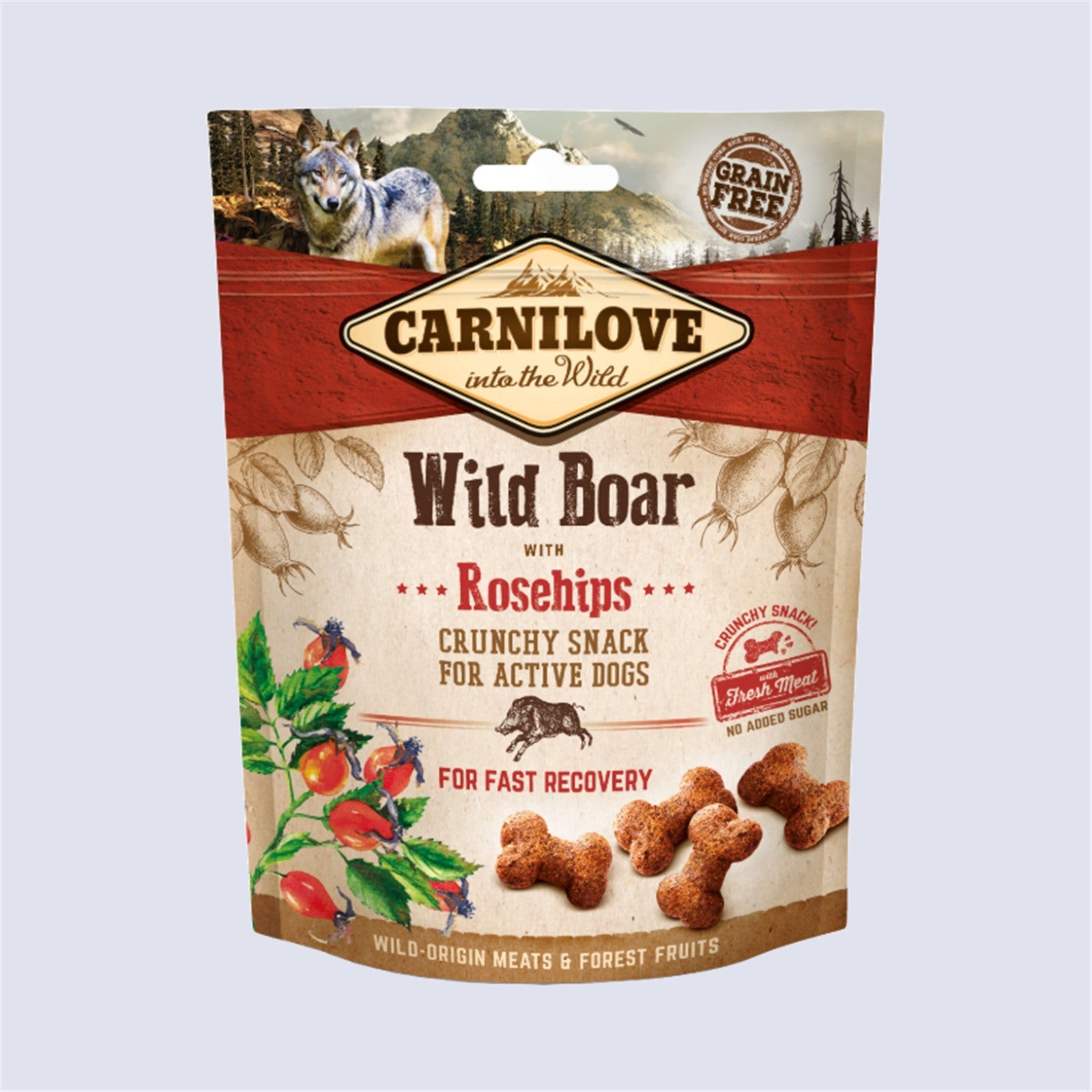 Carnilove Hund Crunchy Snack – Wildschwein mit Hagebutten 200g