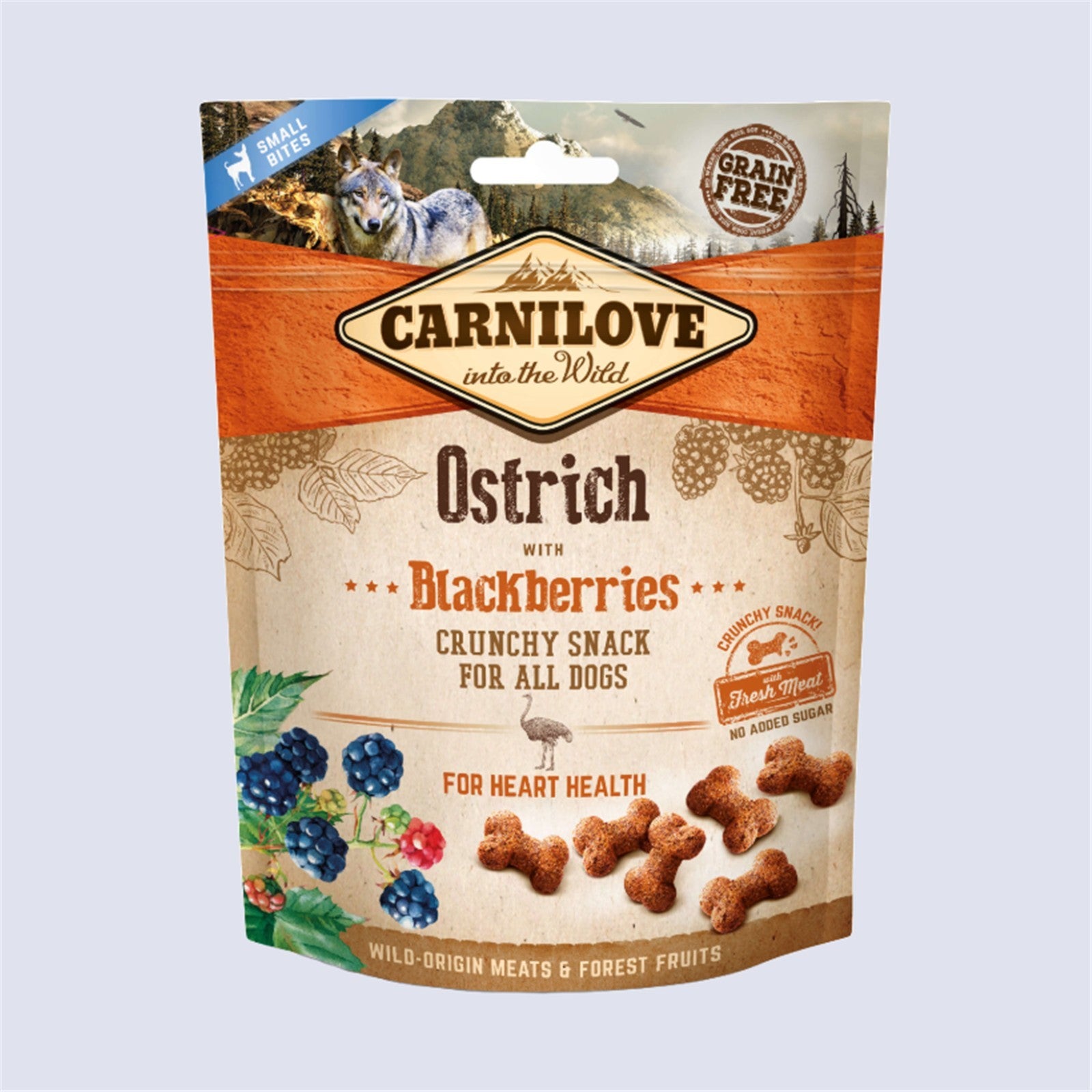 Carnilove Dog Crunchy Snack – Ostrich with Blackberries 200g