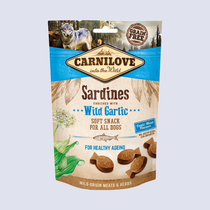 Carnilove Hund Soft Snack – Sardinen mit wilden Knoblauch 200g