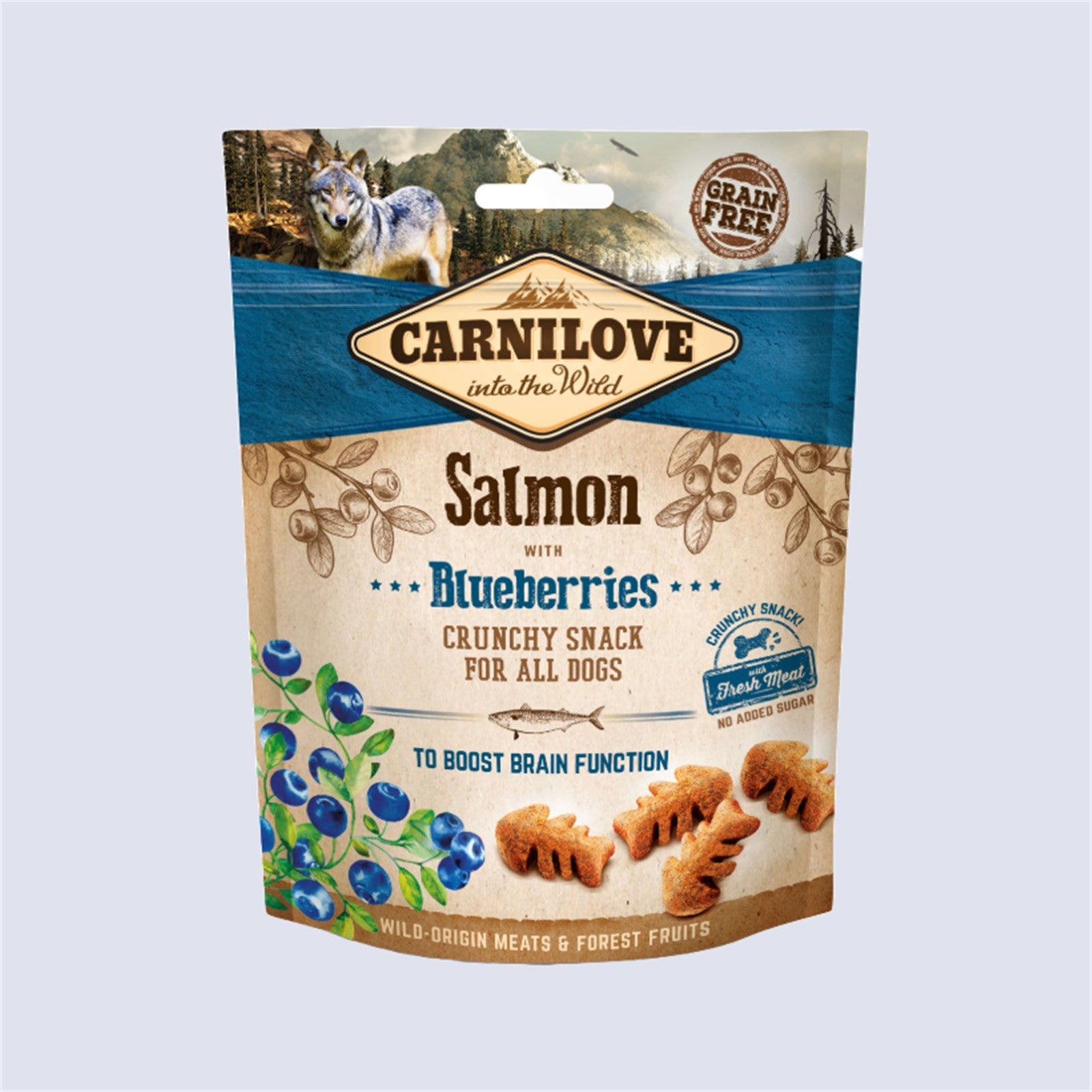 Carnilove Dog Crunchy Snack – Salmon with Blueberries 200g