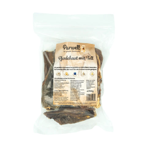 Purwell Pferdehaut mit Fell 250g