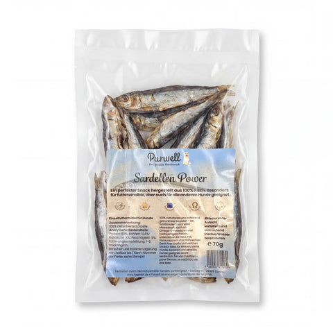 Purwell Sardellen Power – Monoprotein-Snack für futtersensible Hunde