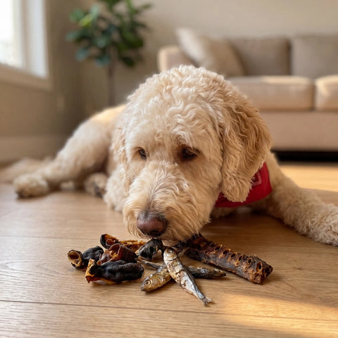 Purwell Schnüffel-Probierpaket Fisch – 7 Sorten Hundesnacks für sensible Hunde
