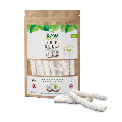 RAW Nature Kokos-Sticks – 100 % Kokos für gesunde Zähne & Vitalität