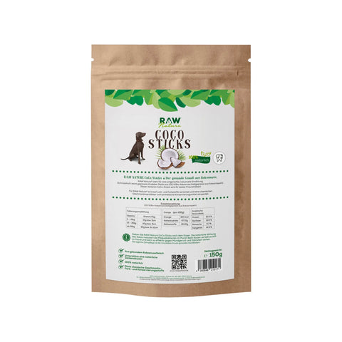 RAW Nature Kokos-Sticks – 100 % Kokos für gesunde Zähne & Vitalität