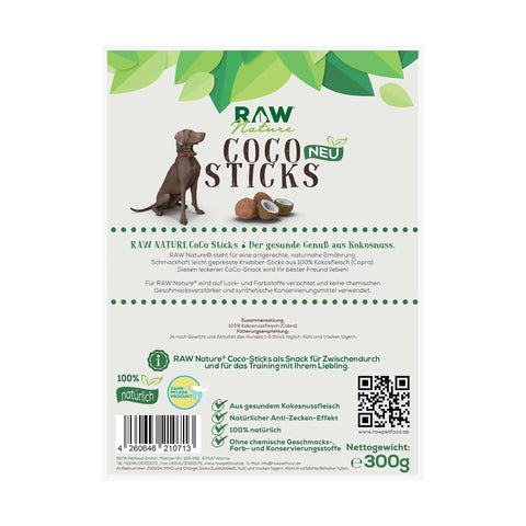 RAW Nature Kokos-Sticks – 100 % Kokos für gesunde Zähne & Vitalität