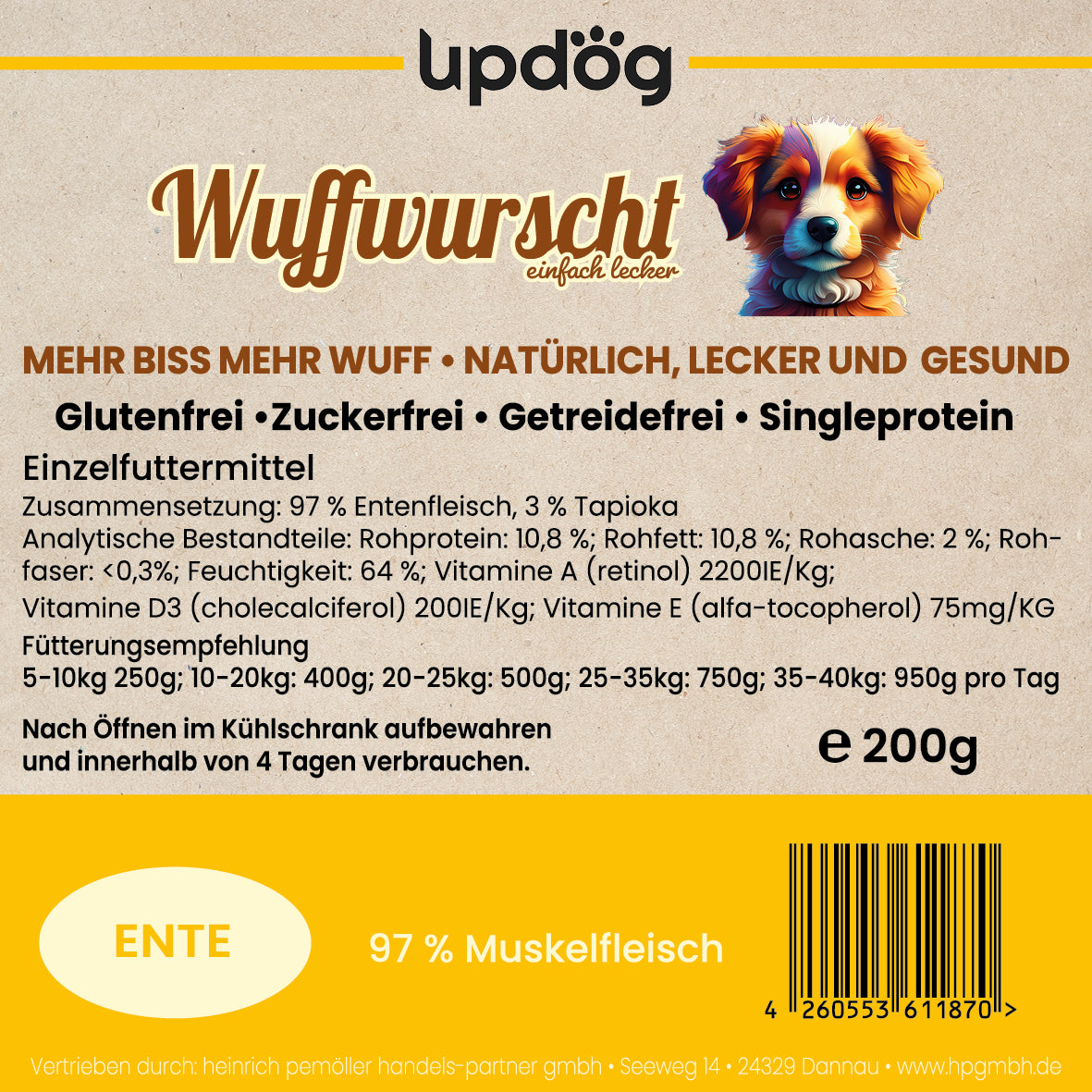 updog Wuffwurscht Ente 200g