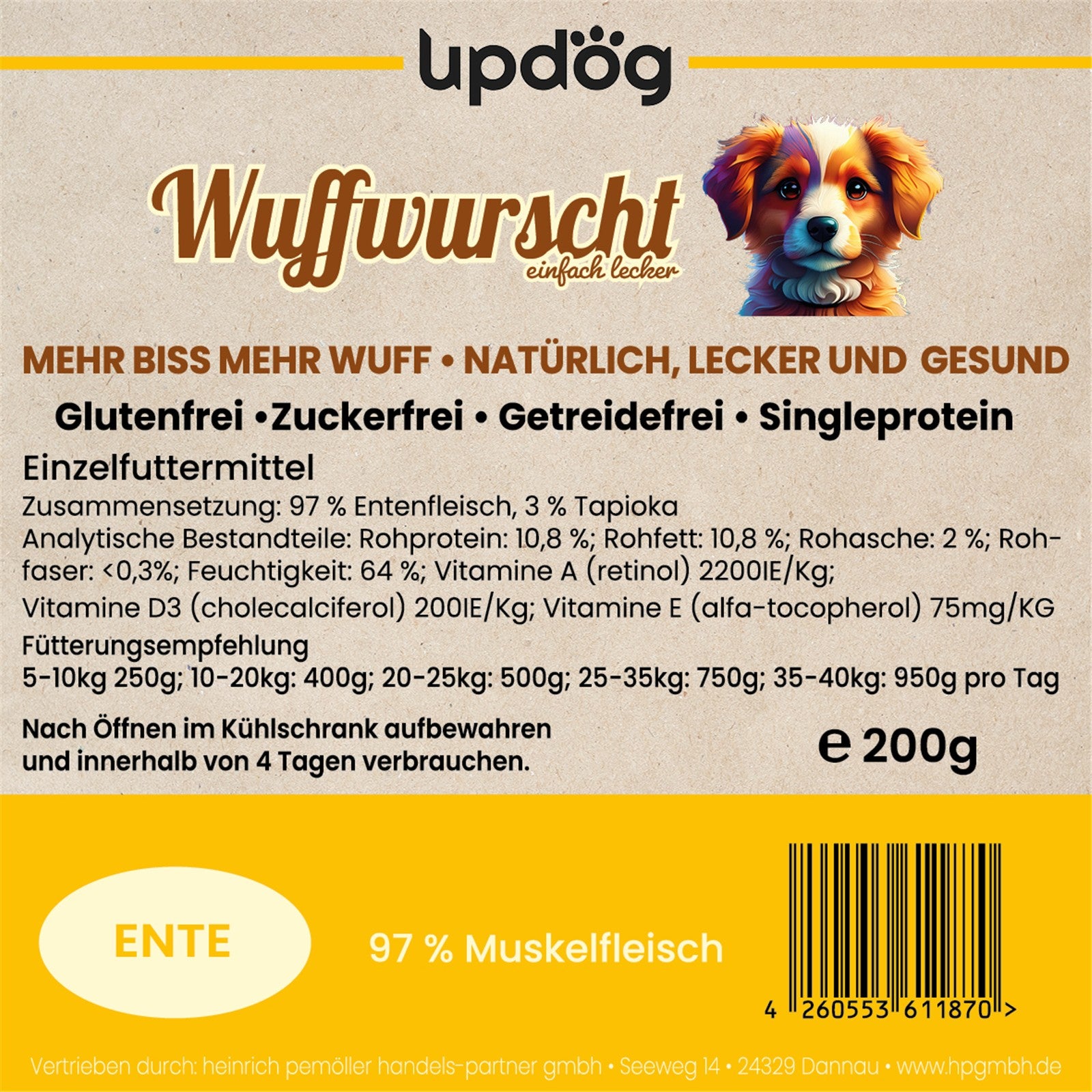 updog Wuffwurscht Ente 200g